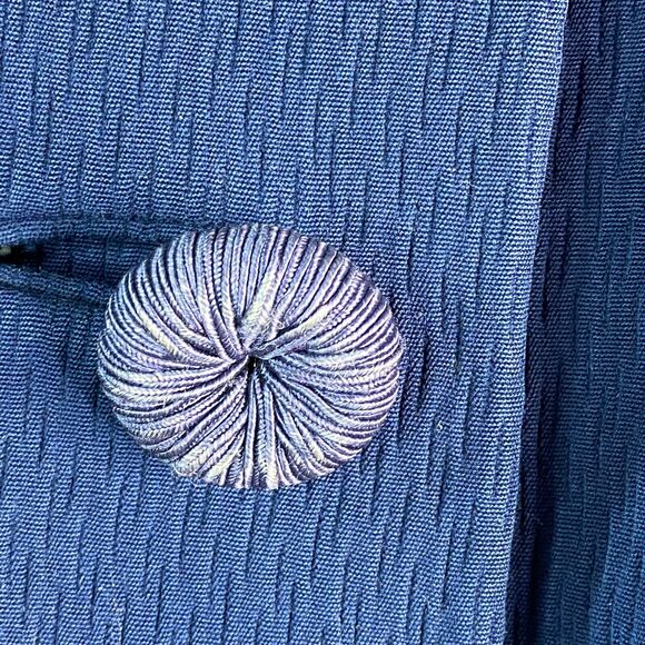 Vintage Women's Size M Rosewin Forstmann Fur‎ Trim Wool Coat Blue - Picture 8 of 13